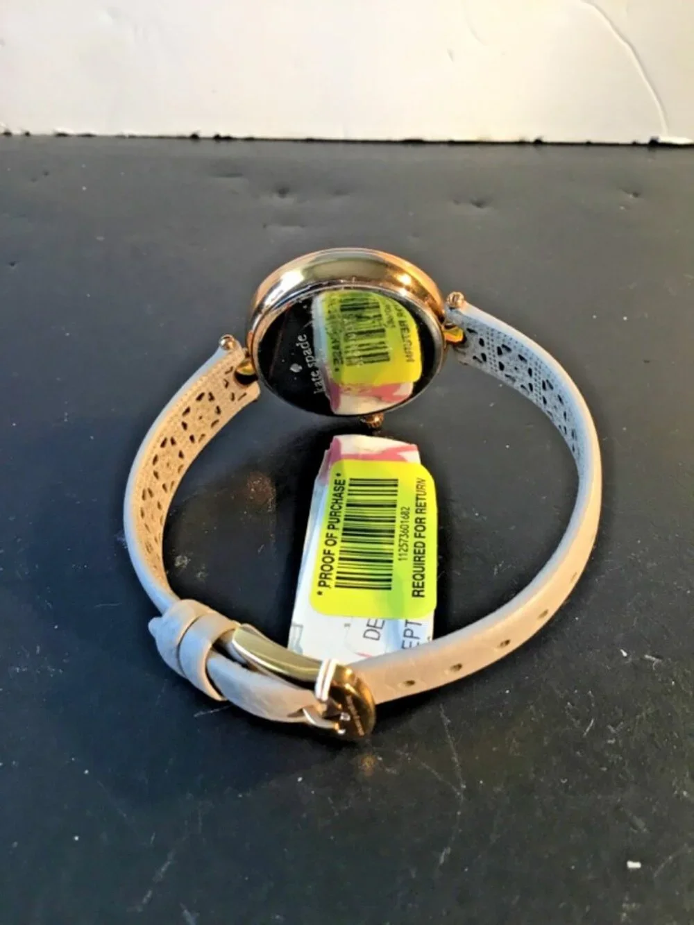 kate spade new york holland mosaic leather strap watch